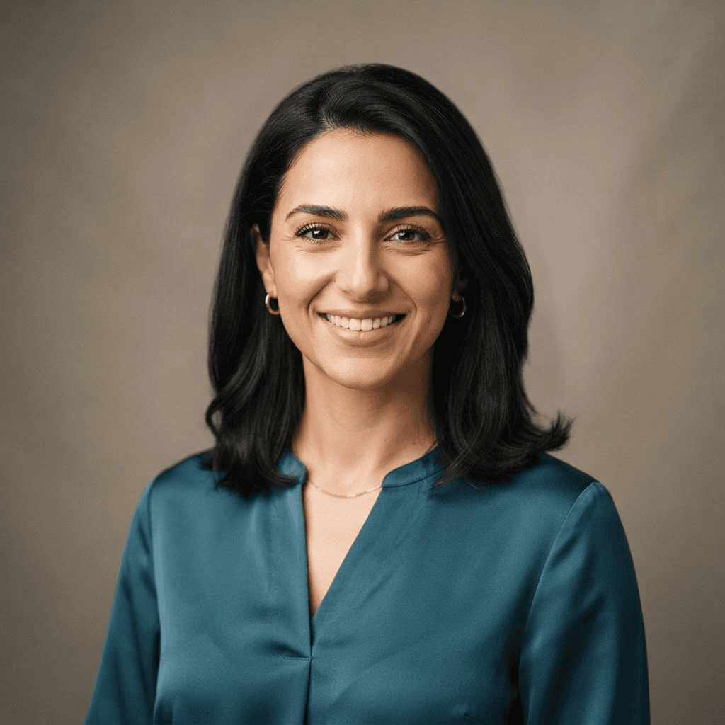 Portrait of Dr. Aisha Rahman, Clinical Researcher
