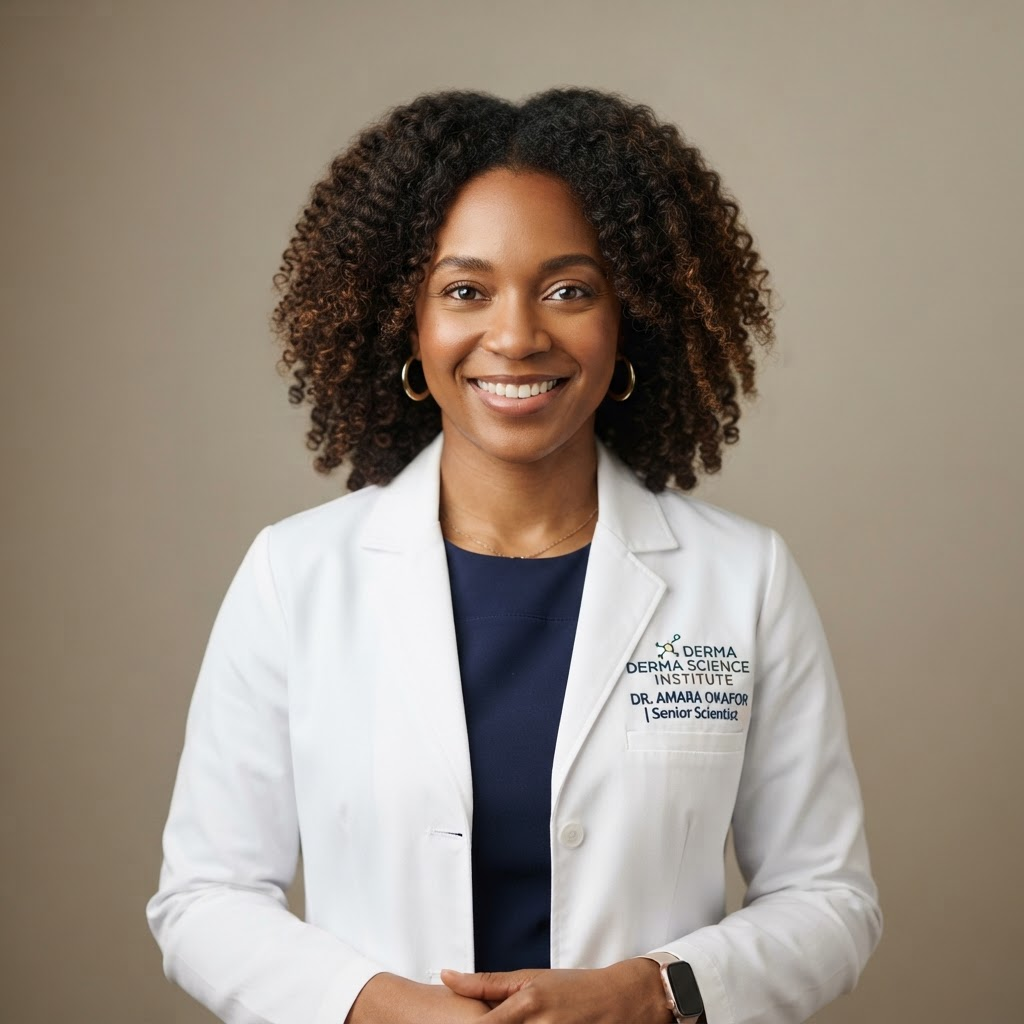 Portrait of Dr. Grace Adeyemi, Skin Scientist