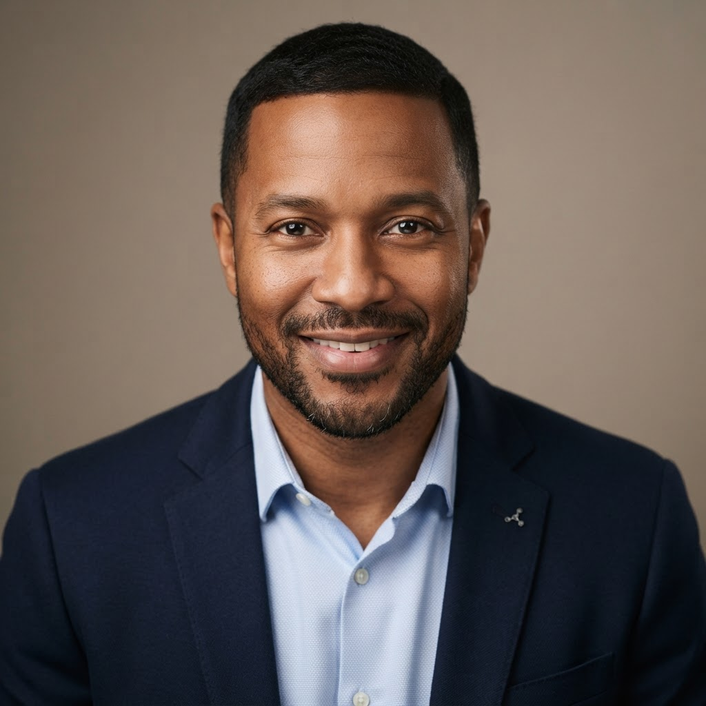 Portrait of Dr. James Okafor, Cosmetic Chemist